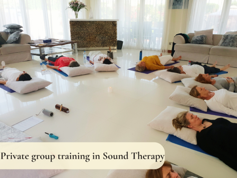 Michele Chong was engaged to run a Sound Therapy session by a group of expats.